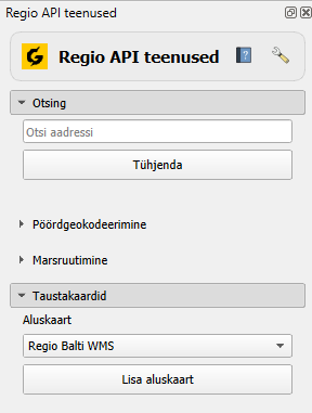 Regio API QGIS Plugin